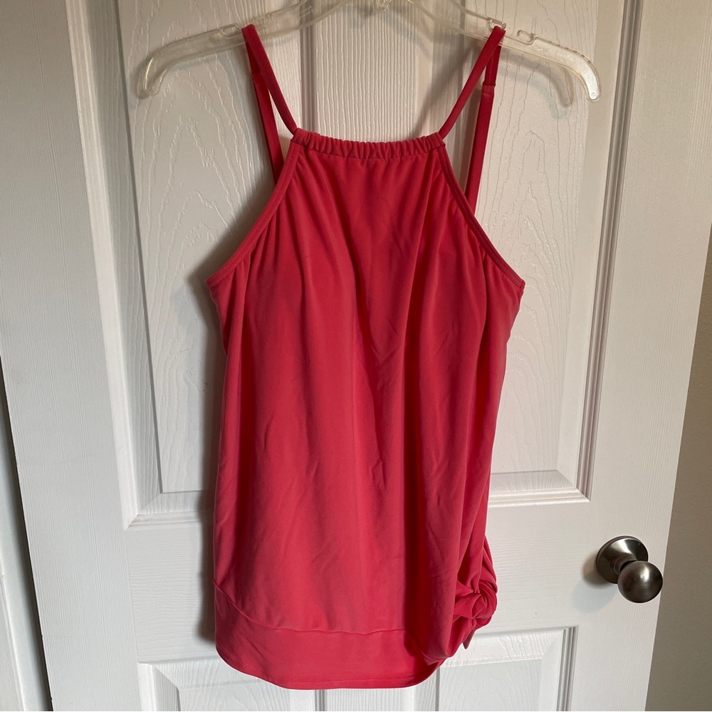 Coral color tankini top size 10